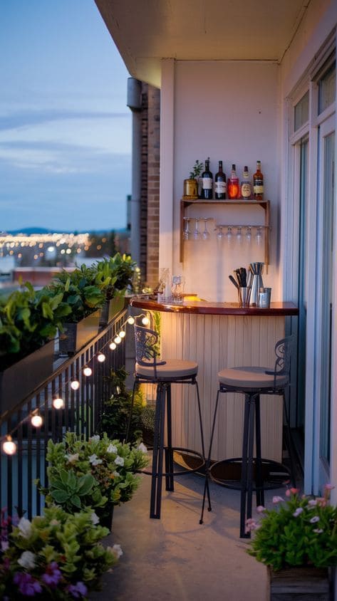 Romantic Balcony Bar Retreat