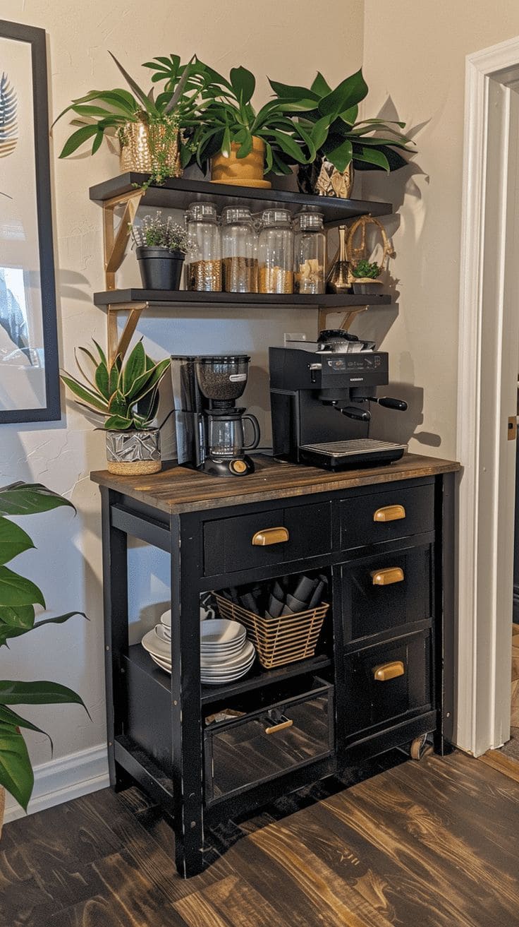Rustic Coffee Corner with Modern Touches