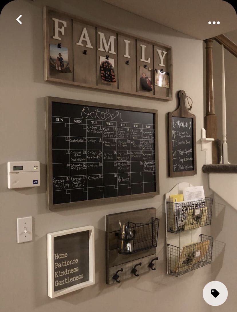 Rustic Family Organization Wall