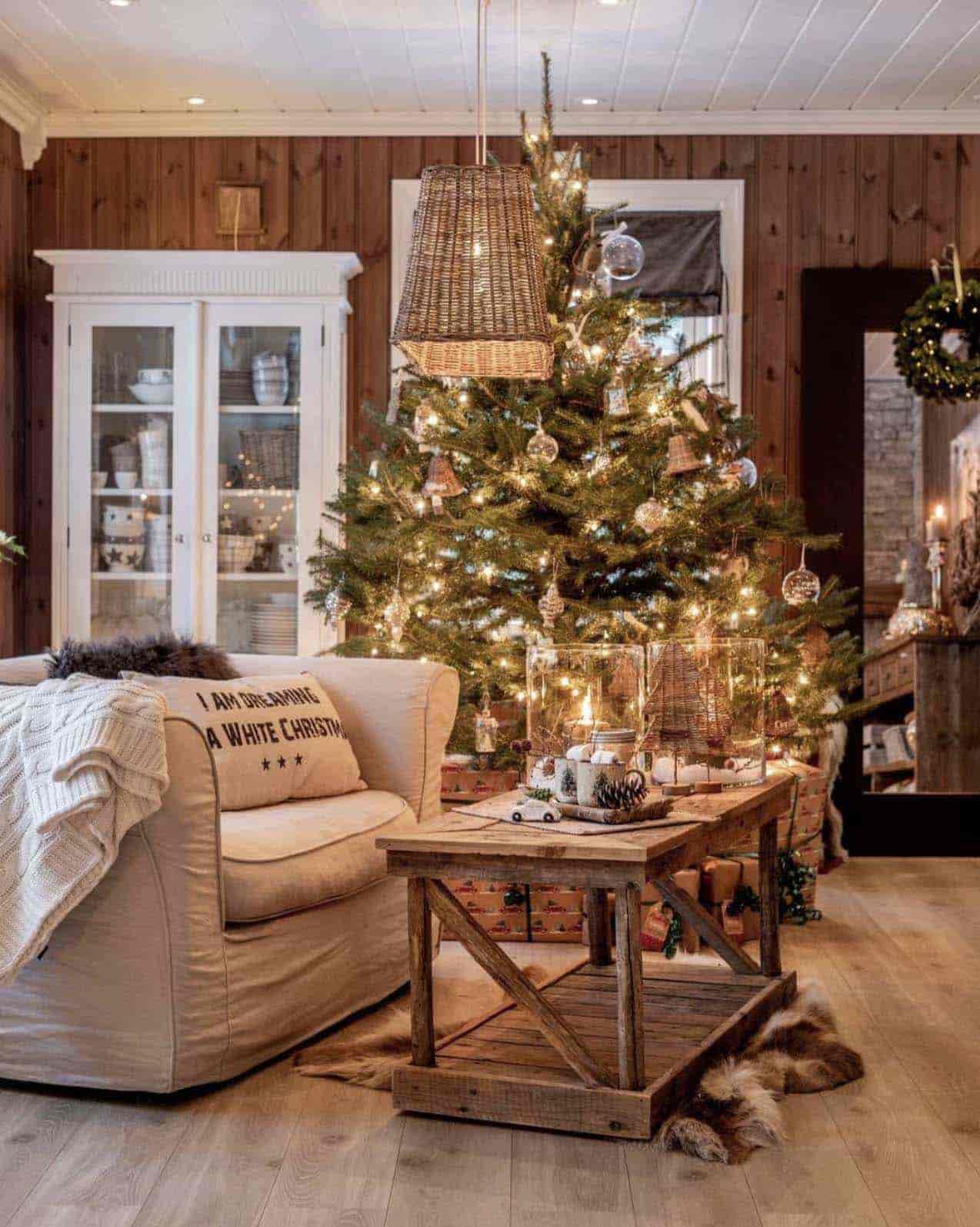 Rustic Glow Scandinavian Living Room