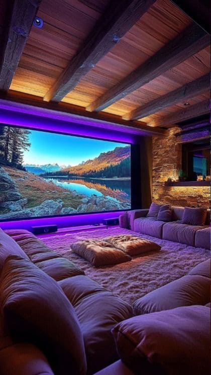 Rustic Luxe Screening Room