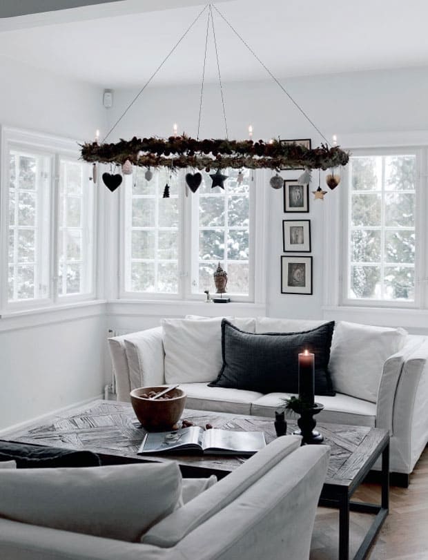 Rustic Scandinavian Hanging Wreath
