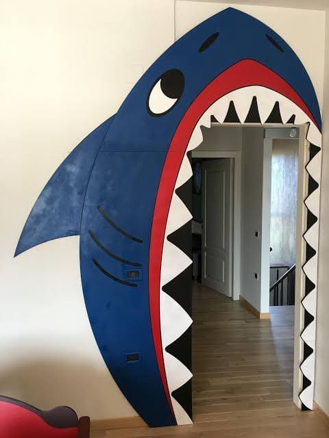 Shark Mouth Doorway Mural
