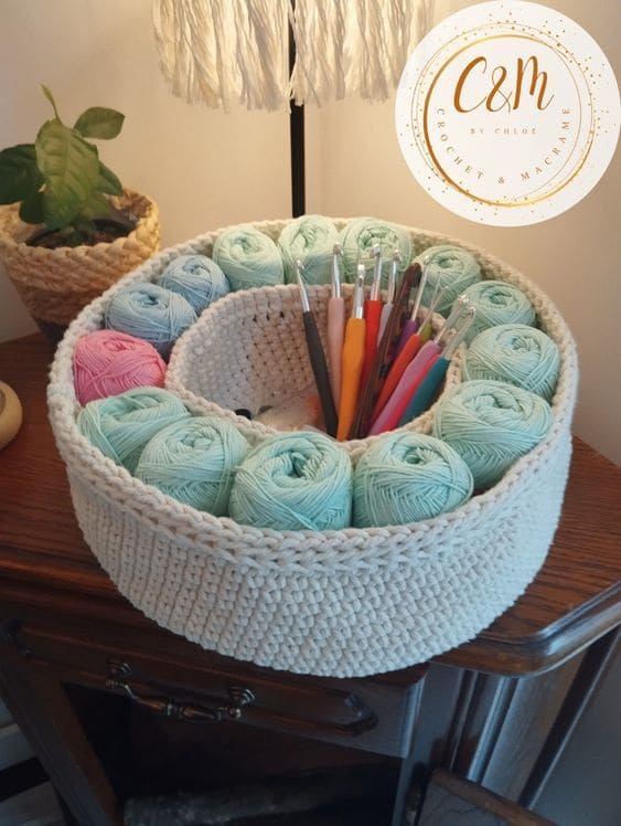 Spiral Crochet Yarn Organizer