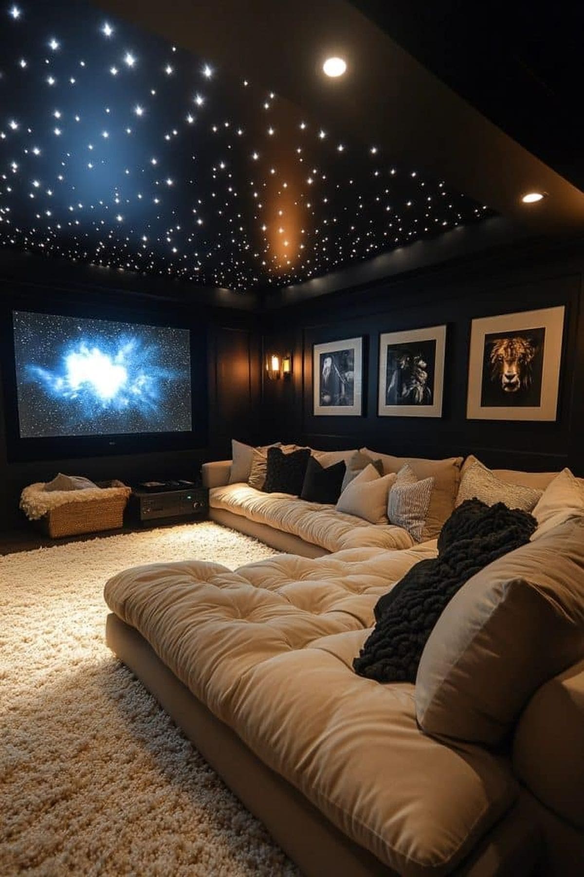 Starry Night Home Theater Room