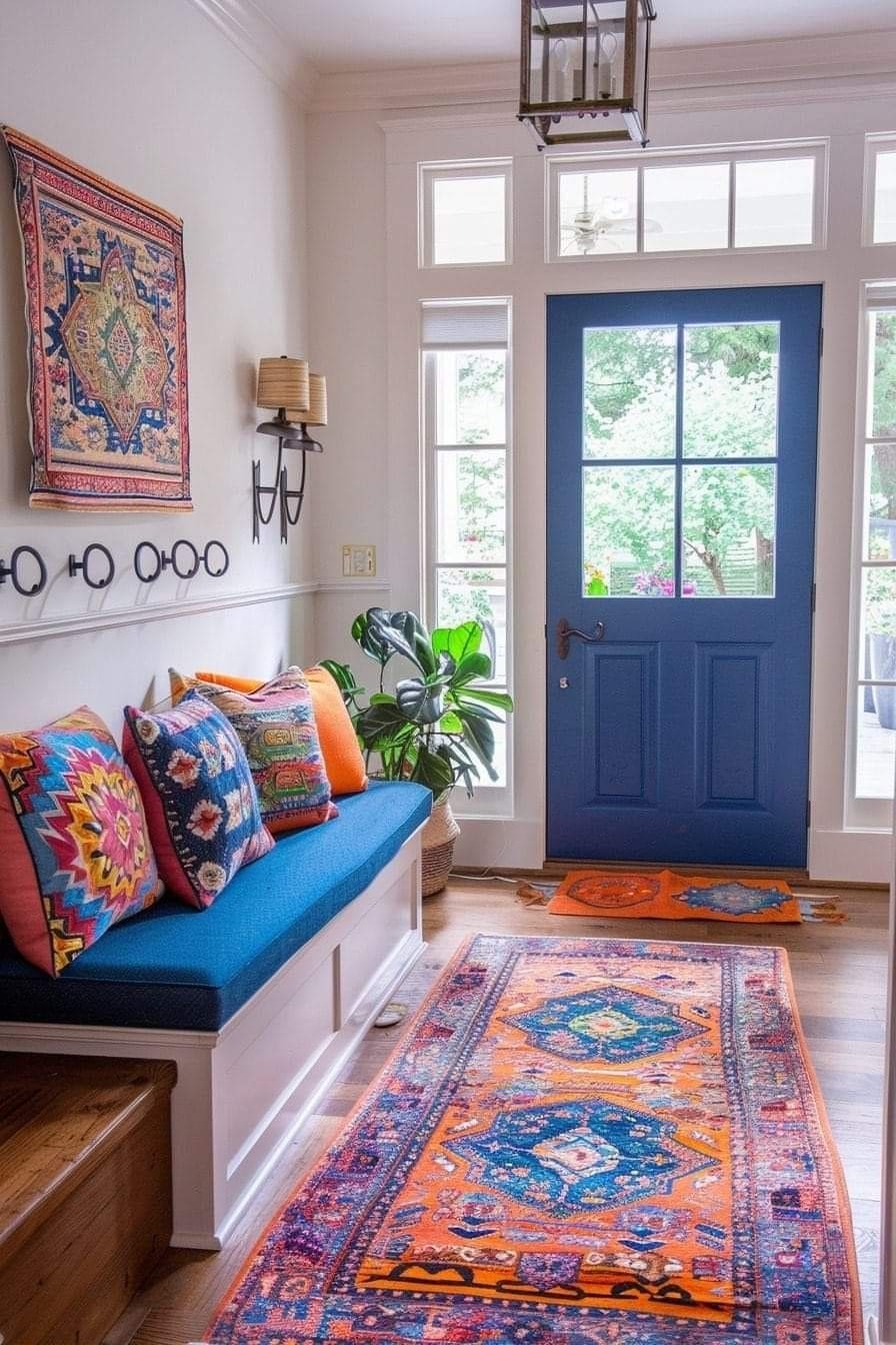 Vibrant Bohemian Entryway