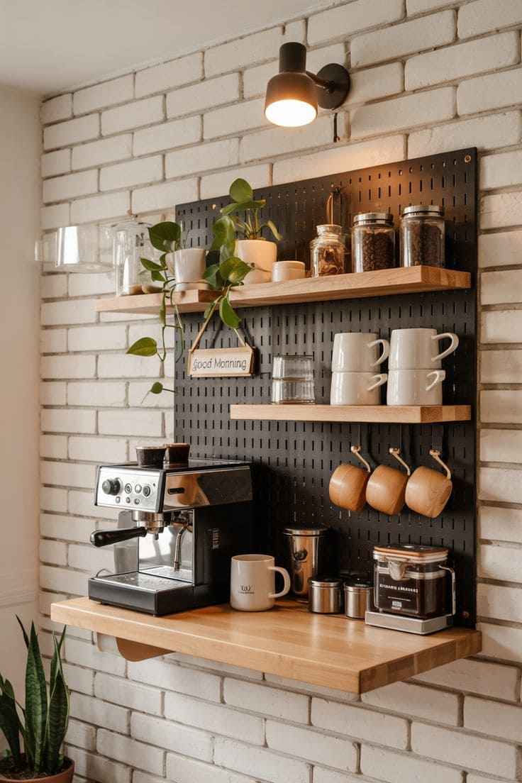 Warm Industrial Coffee Corner