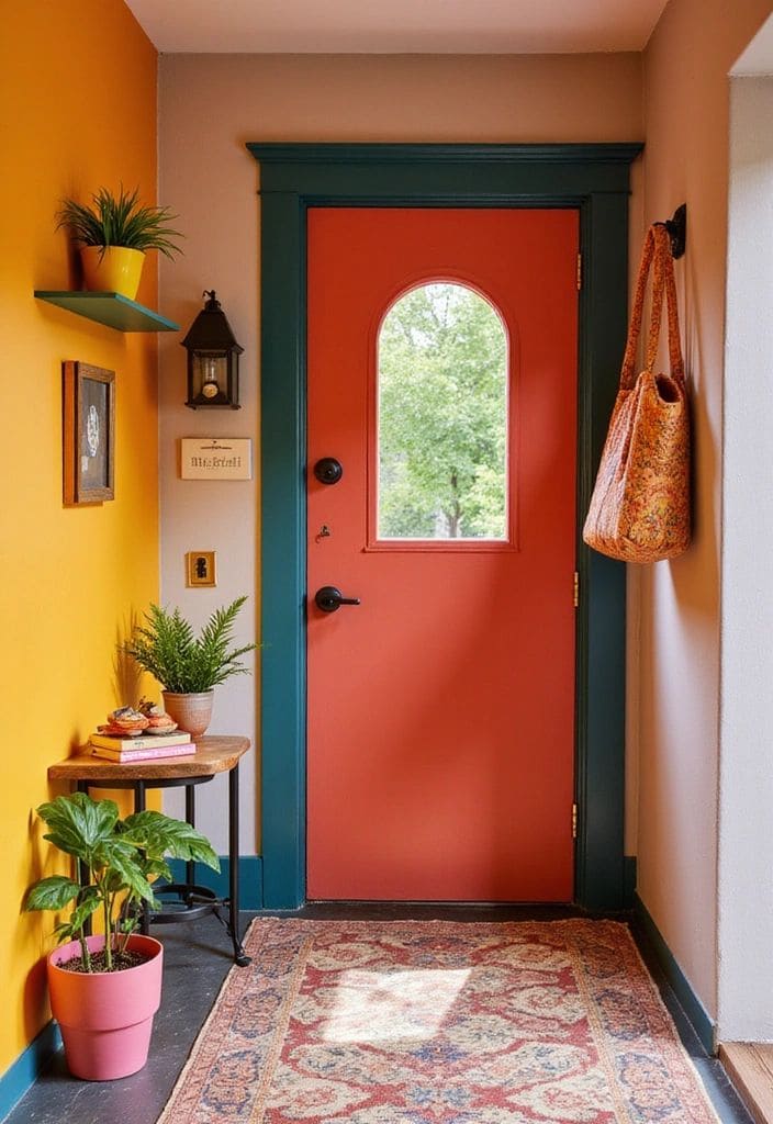 Warm Retro-Inspired Entryway