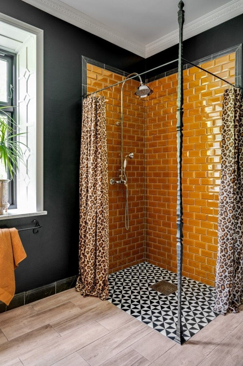Amber Subway Tile Drama