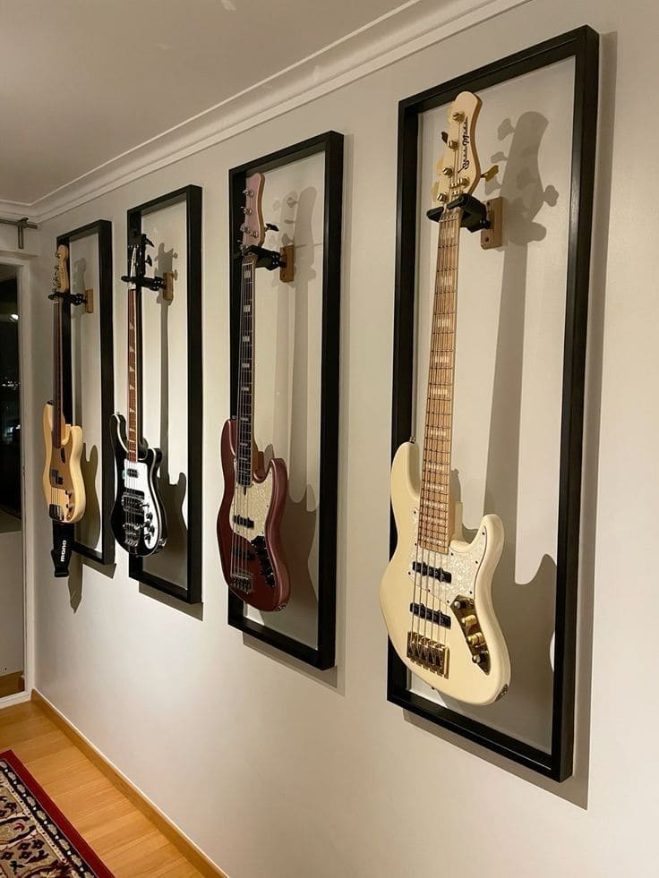 Bass Guitar Wall Showcase