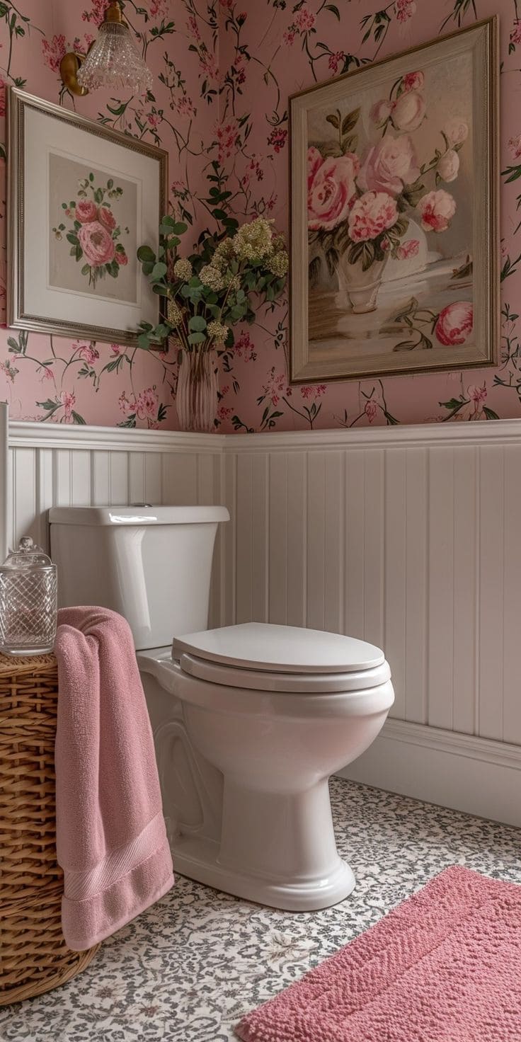 Blushing Rose Powder Room