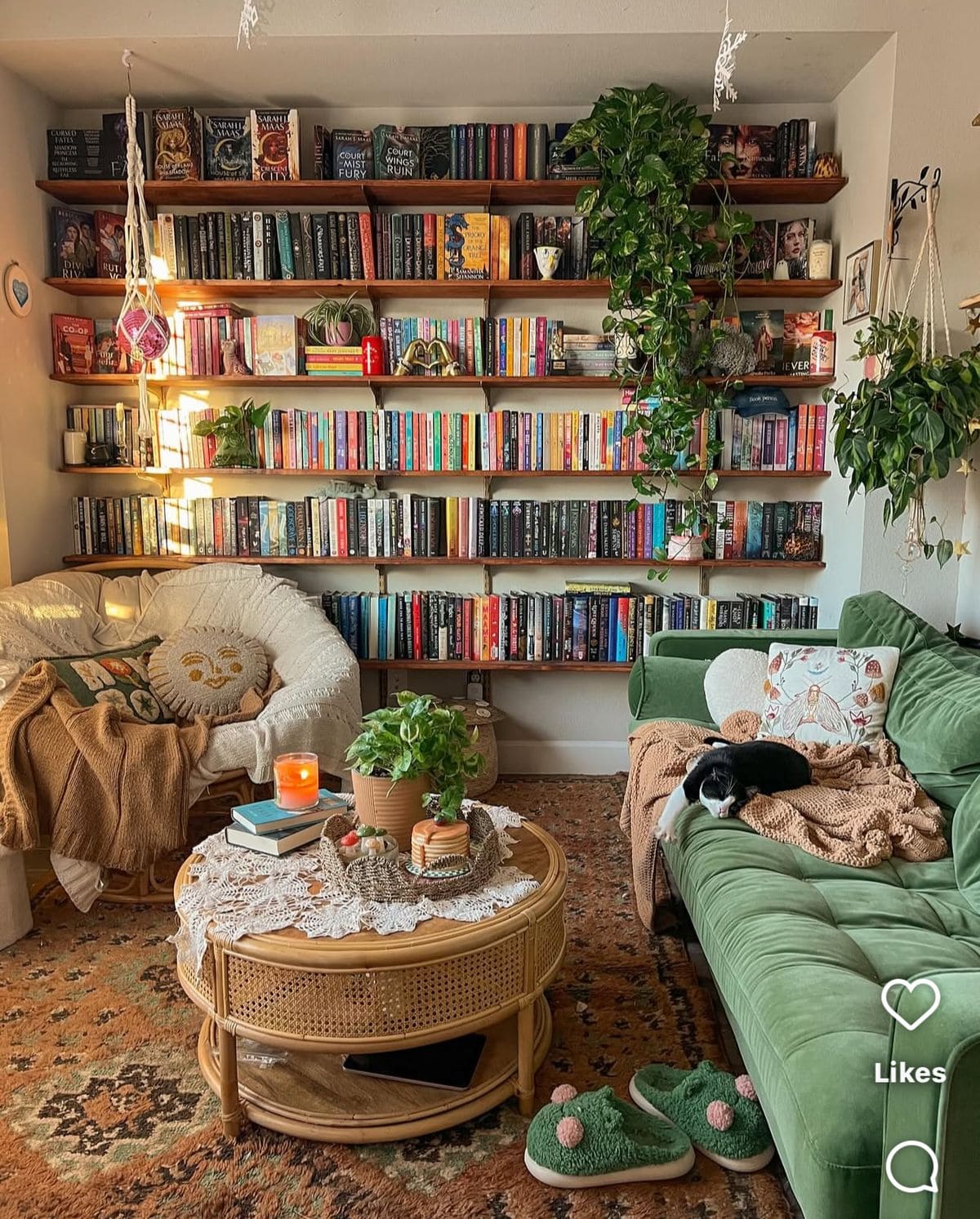 Bohemian Cozy Library Corner