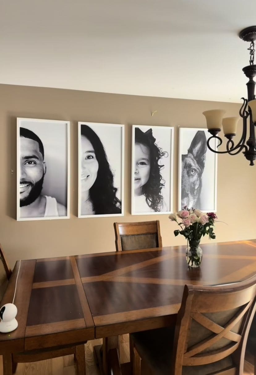 Bold Split-Face Family Portraits