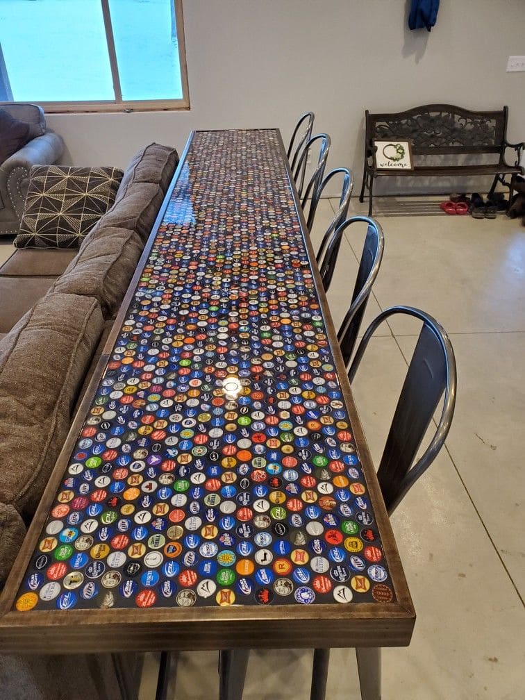 Bottle Cap Bar-Top Coffee Table