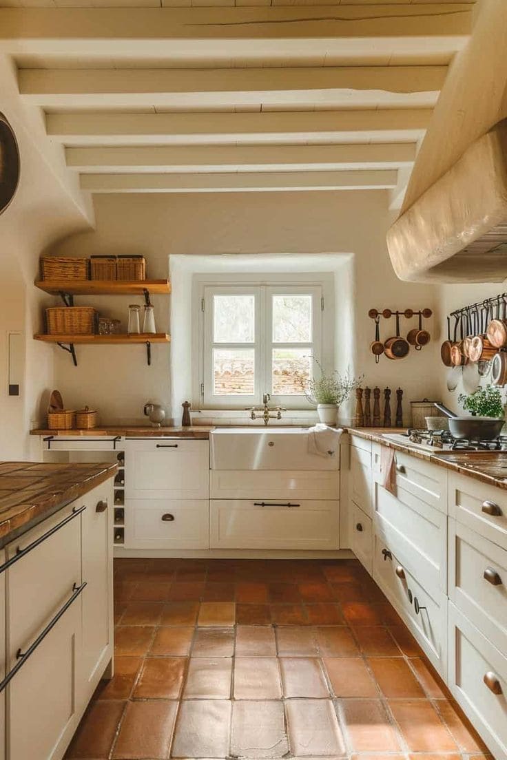 Bright and Breezy Kitchen with Terracotta Flooring