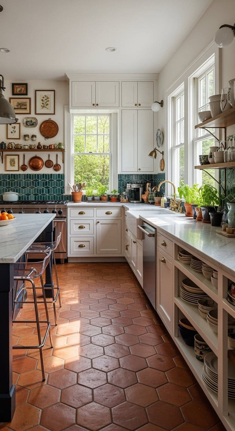 Bright and Inviting Kitchen with Terracotta Accents