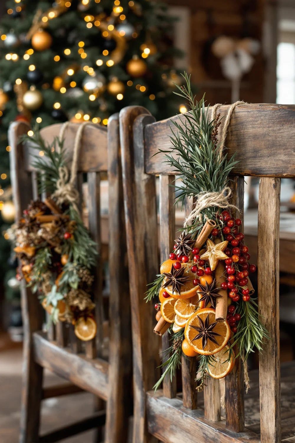 Citrus and Spice Christmas Chair Garland