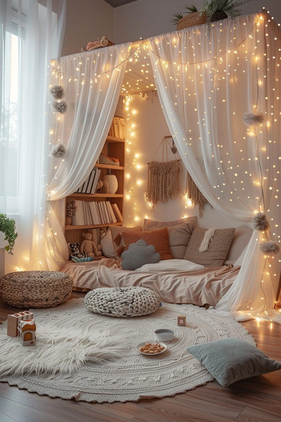 Cozy Canopy Christmas Nook