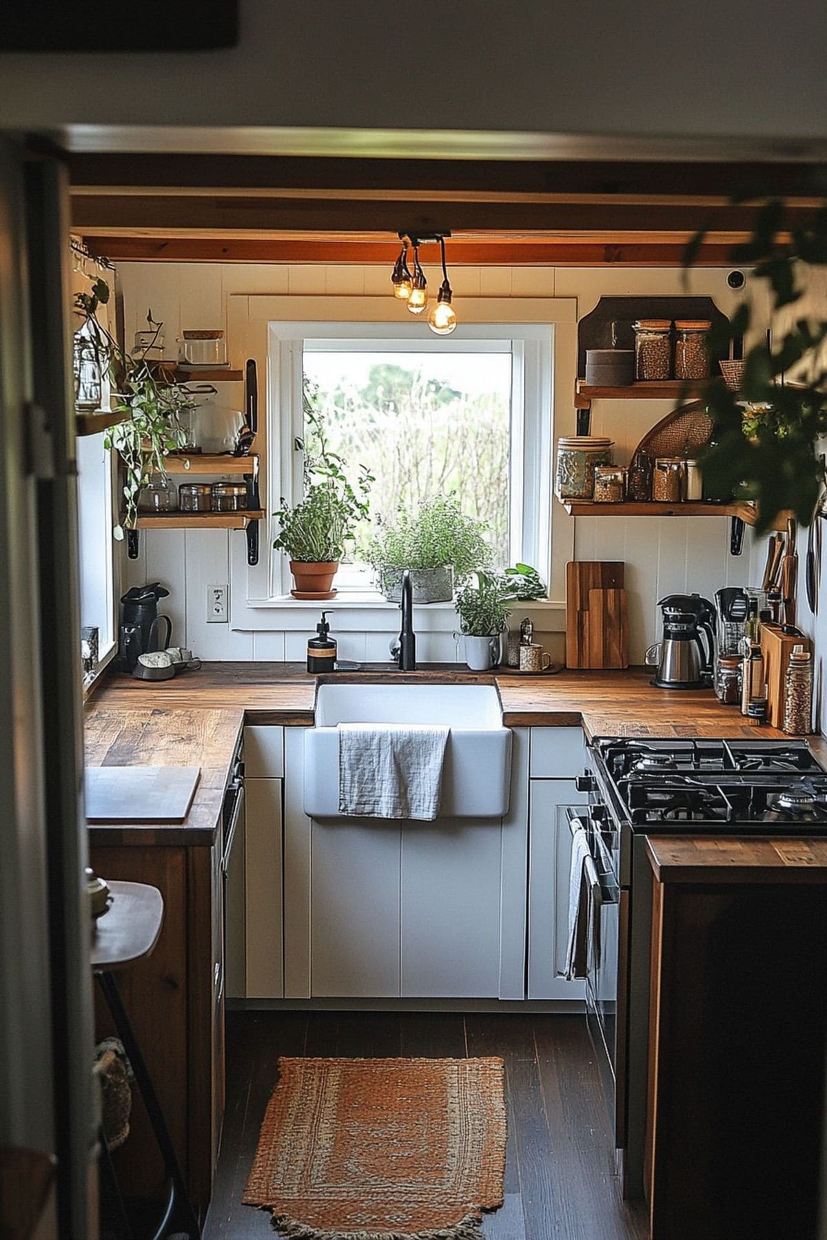 Cozy Cottage Galley Kitchen