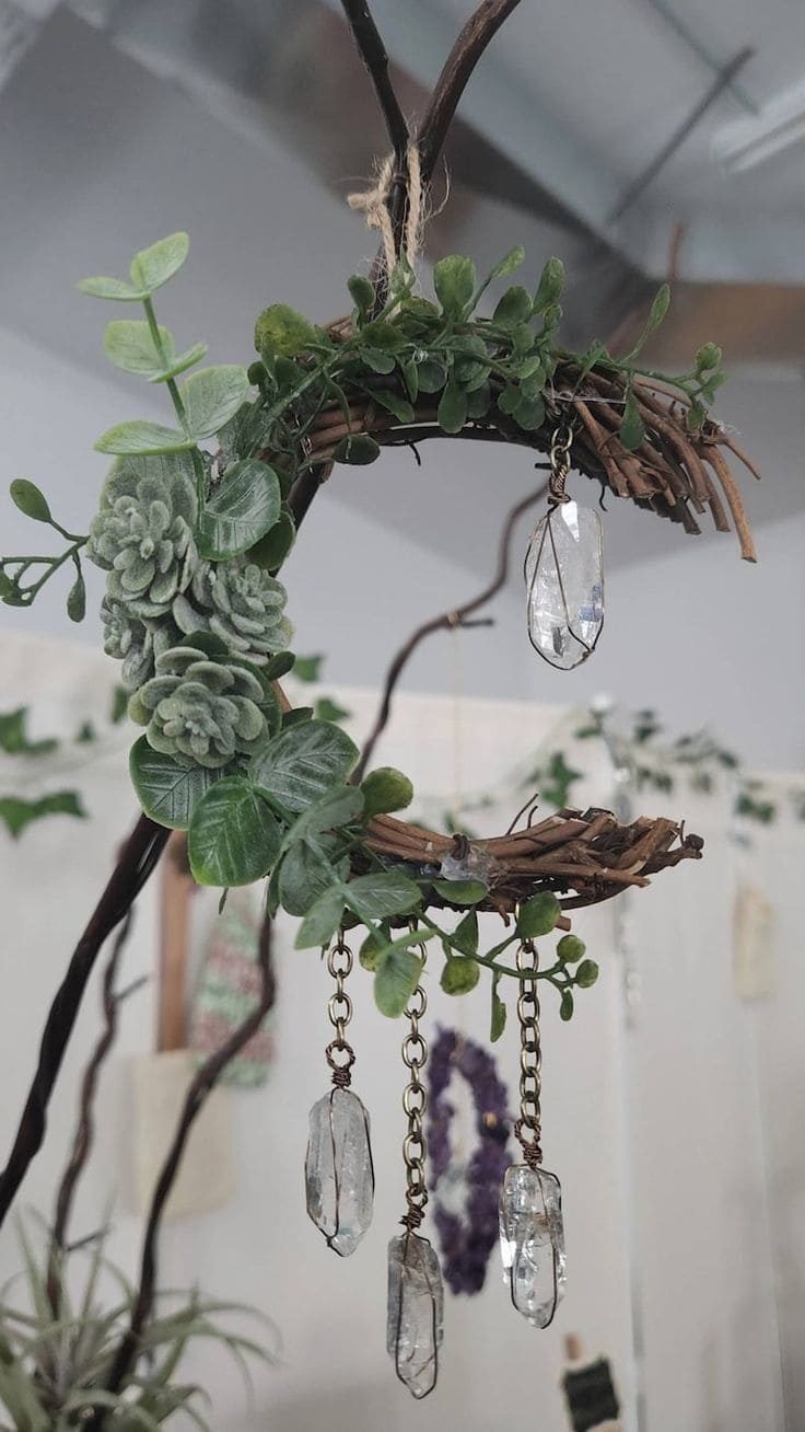 Crescent Garden Crystal Hanger