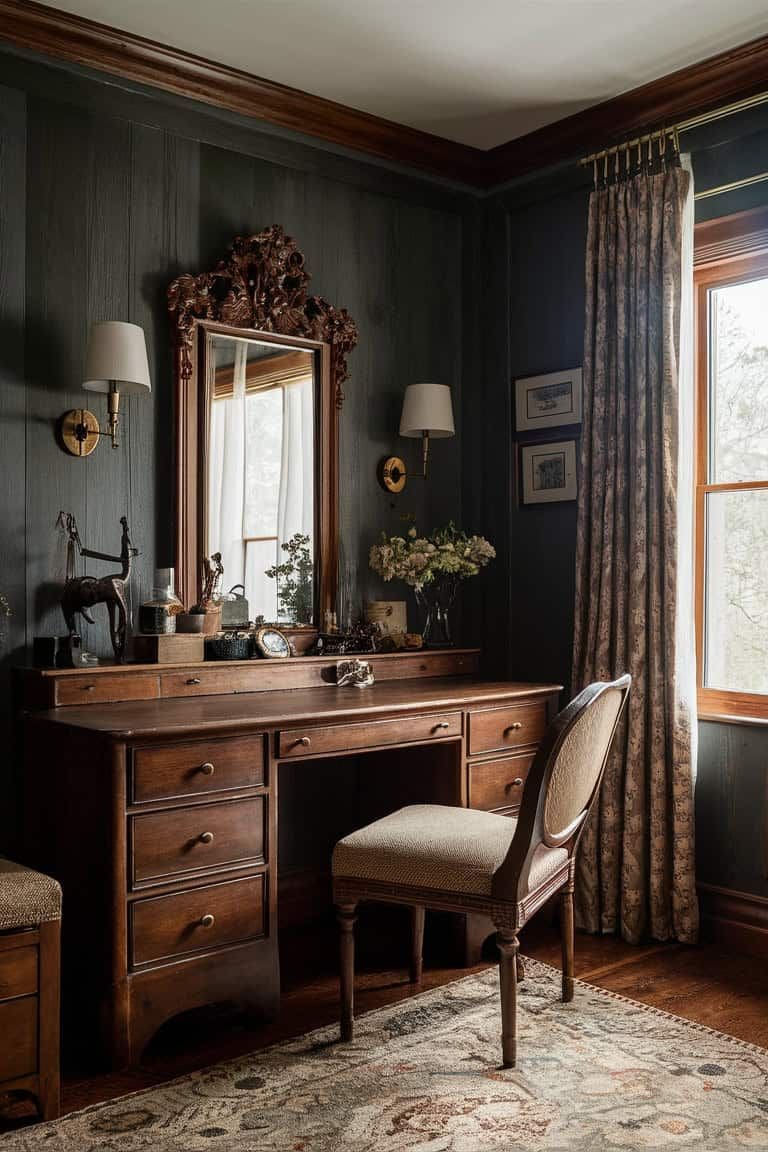 Dark Elegance Vintage Vanity