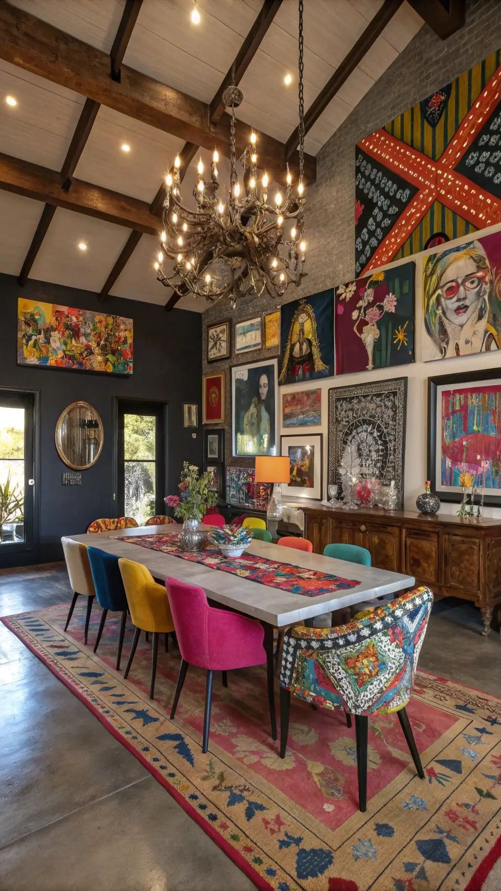 Eclectic Art Gallery Dining Room