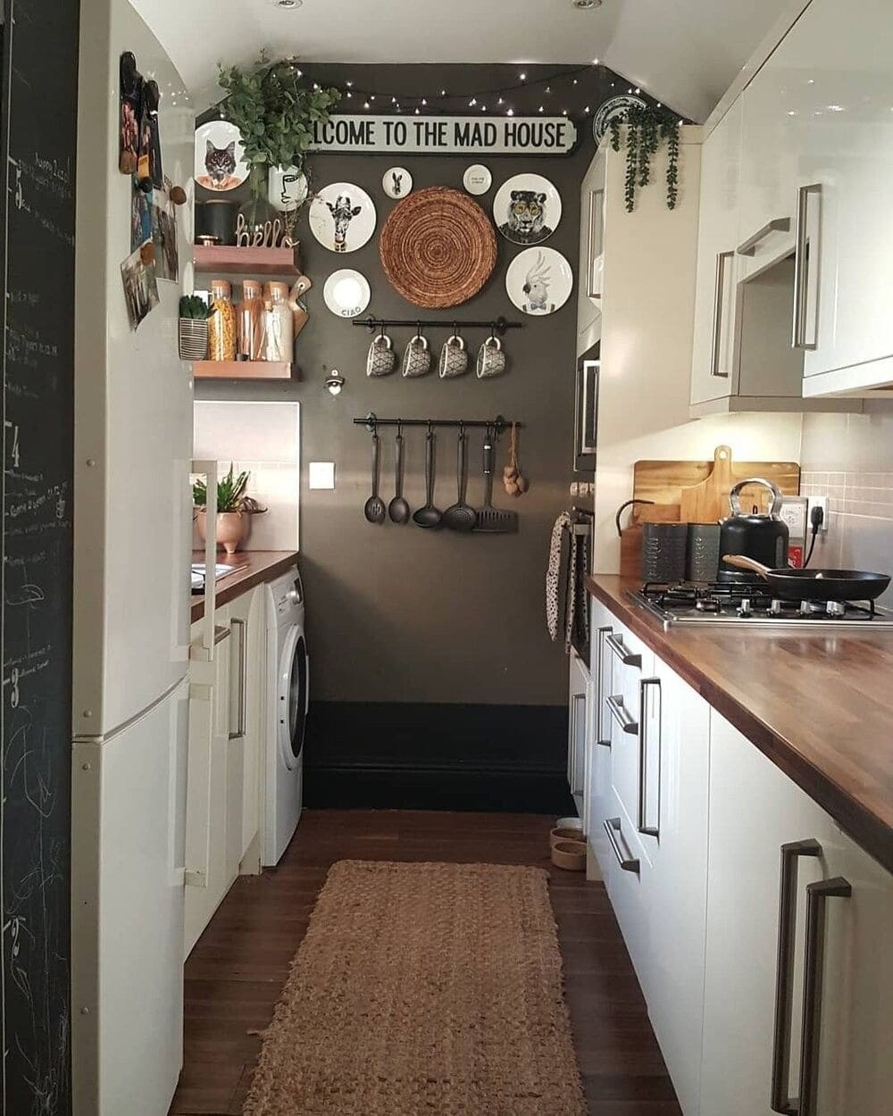Eclectic Galley Kitchen