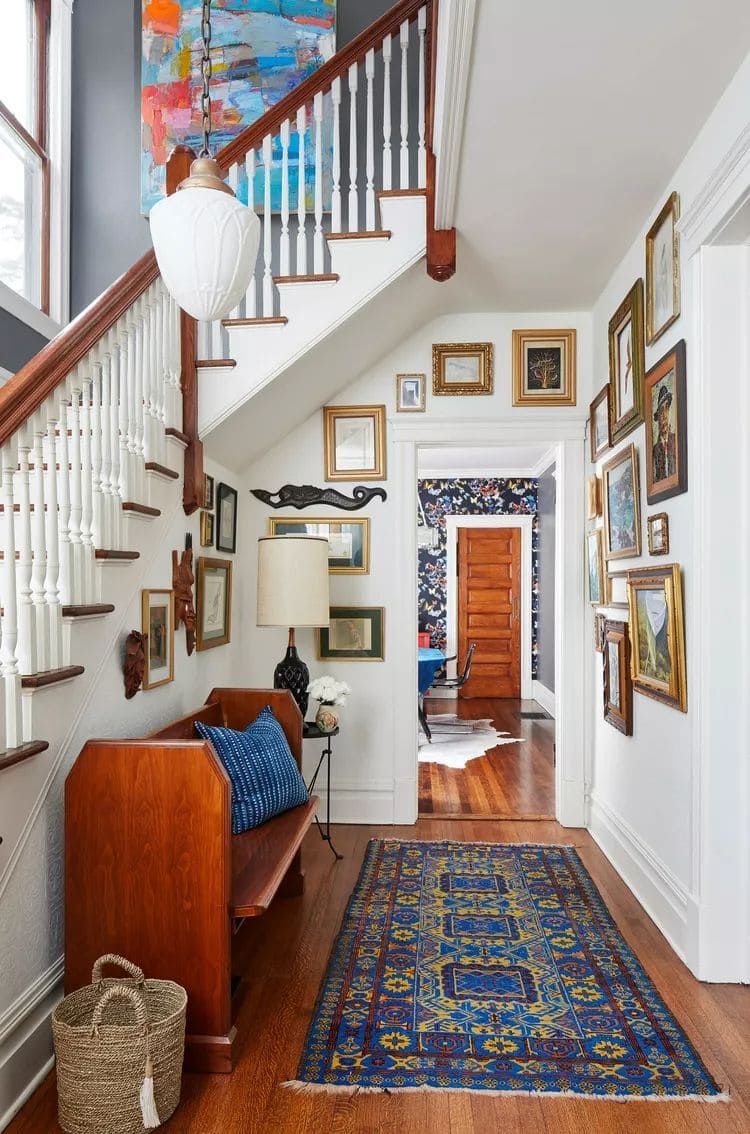 Eclectic Hallway With Heritage Charm