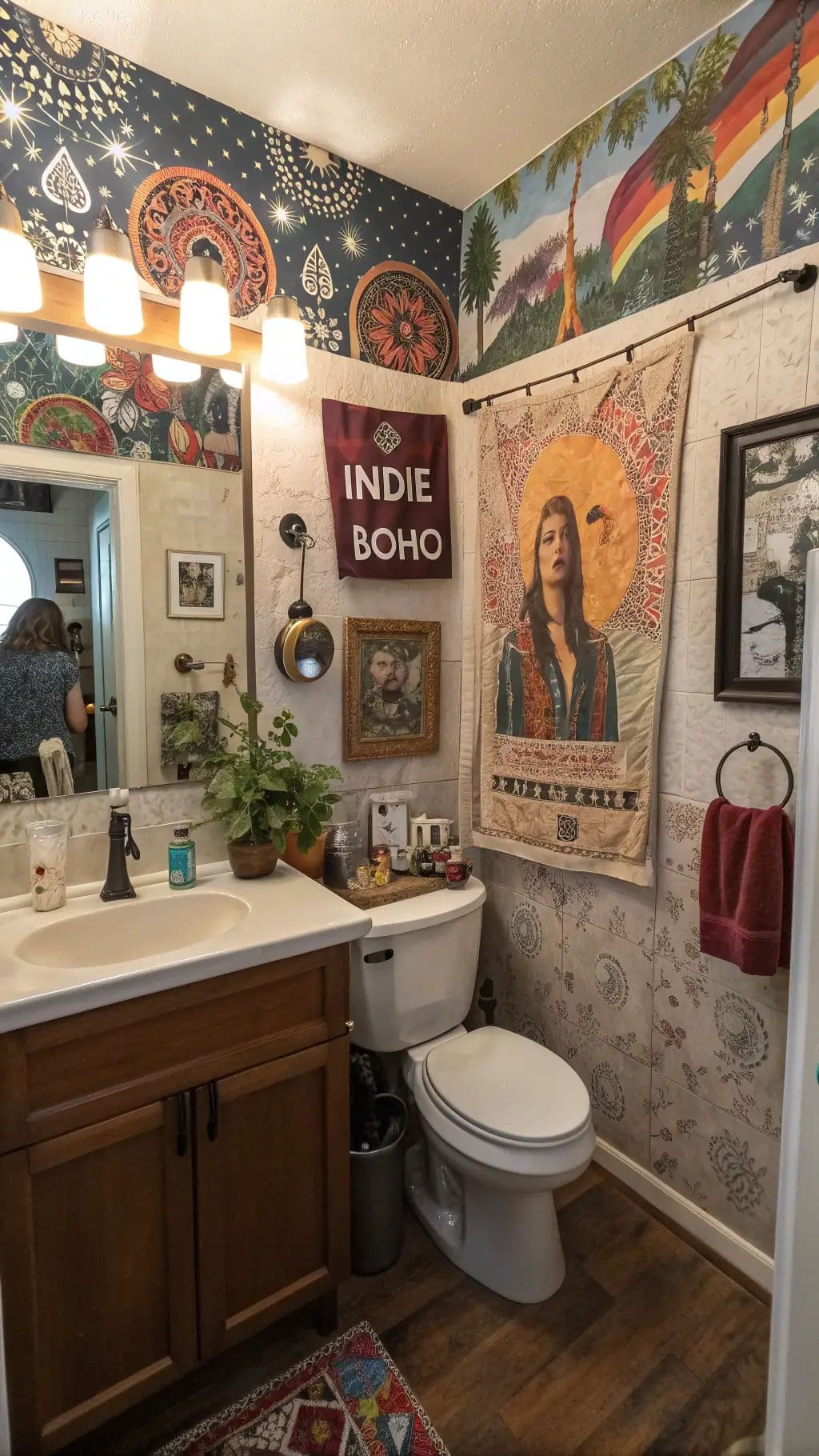 Eclectic Indie Boho Bathroom
