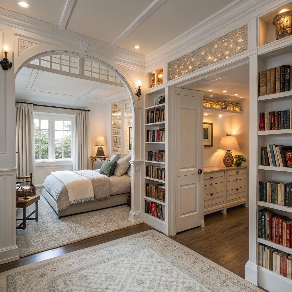 Elegant Bedroom Library Nook