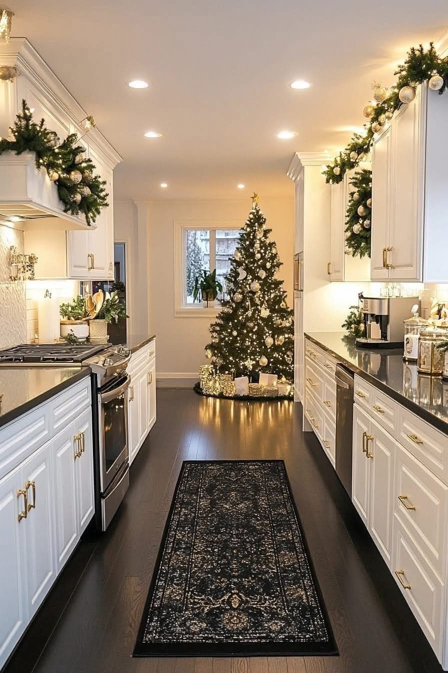 Elegant Christmas Kitchen Glow