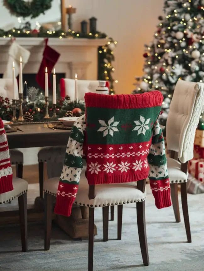 Festive Sweater Chair Covers