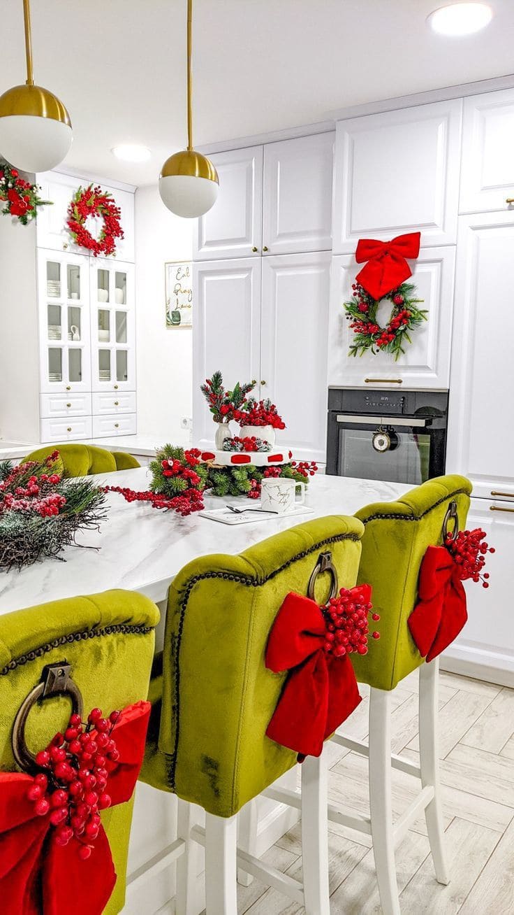 Festive Velvet Barstools