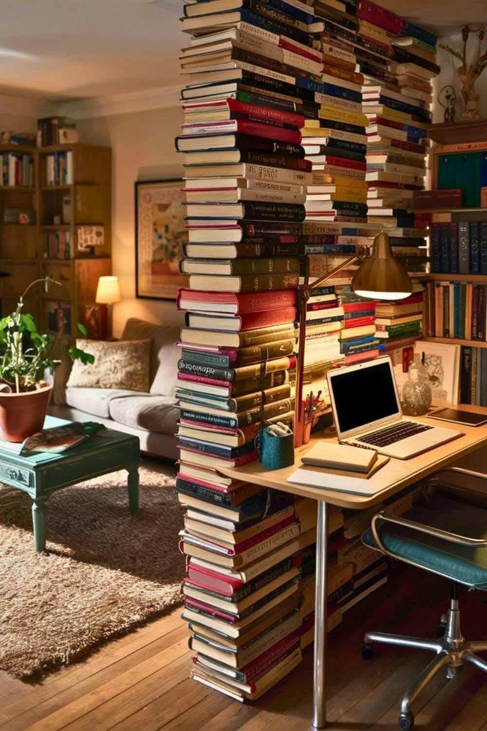 Floating Book Column Workspace