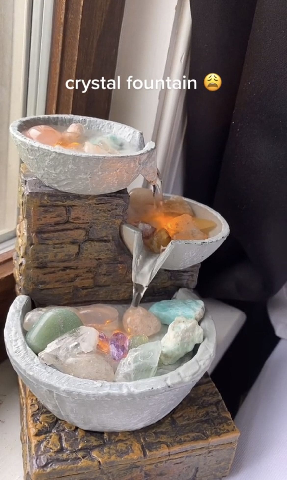 Flowing Crystal Fountain Serenity