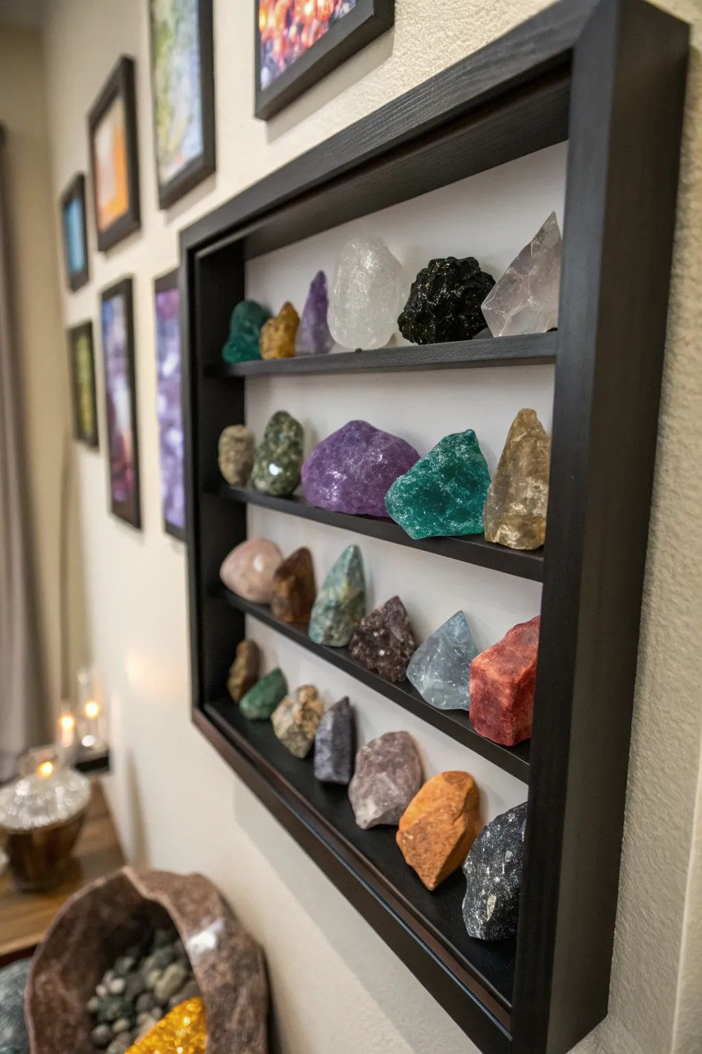 Framed Crystal Spectrum Display