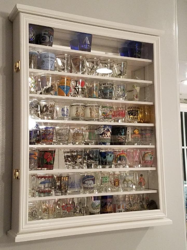 Glass Cabinet Shot Glass Display
