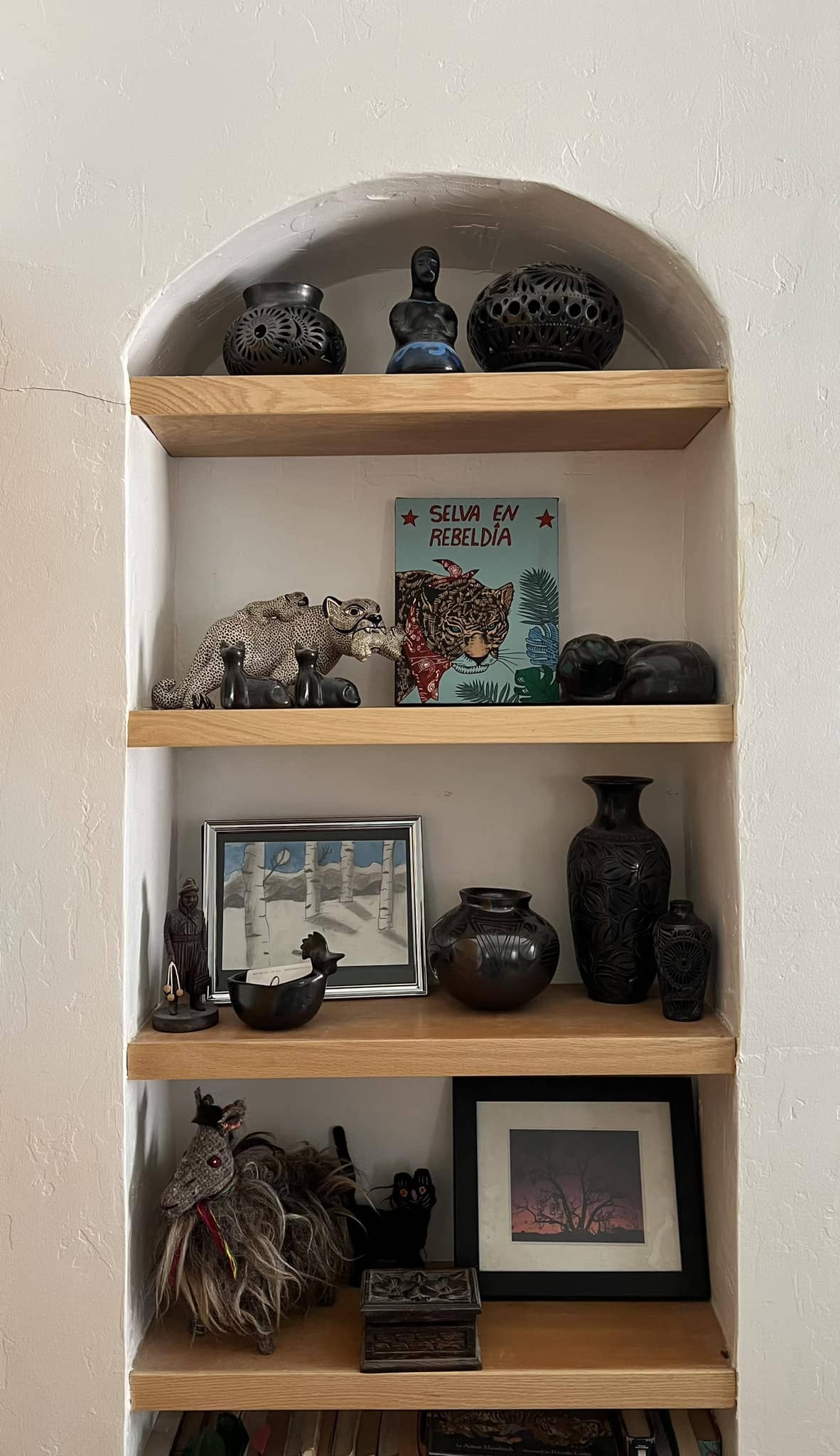 Global Memories on Rustic Shelves
