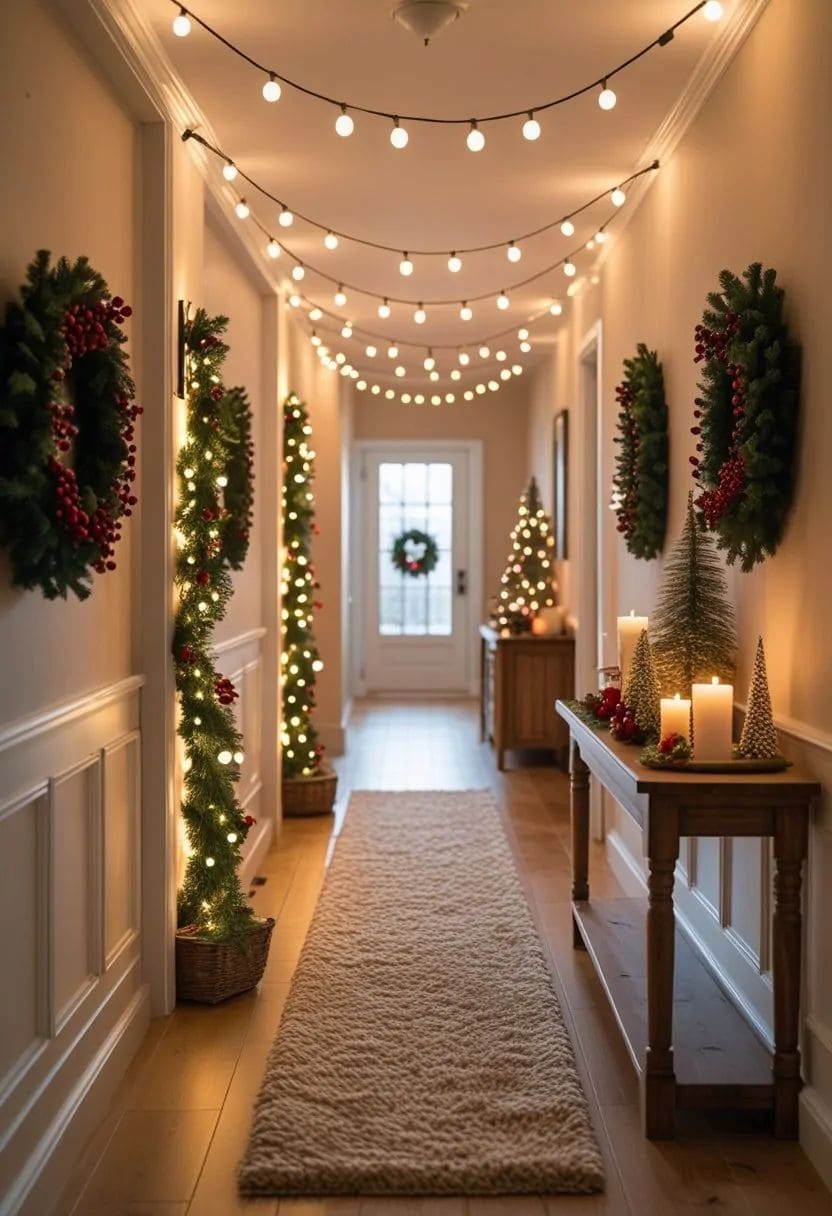 Glowing Christmas Hallway Magic
