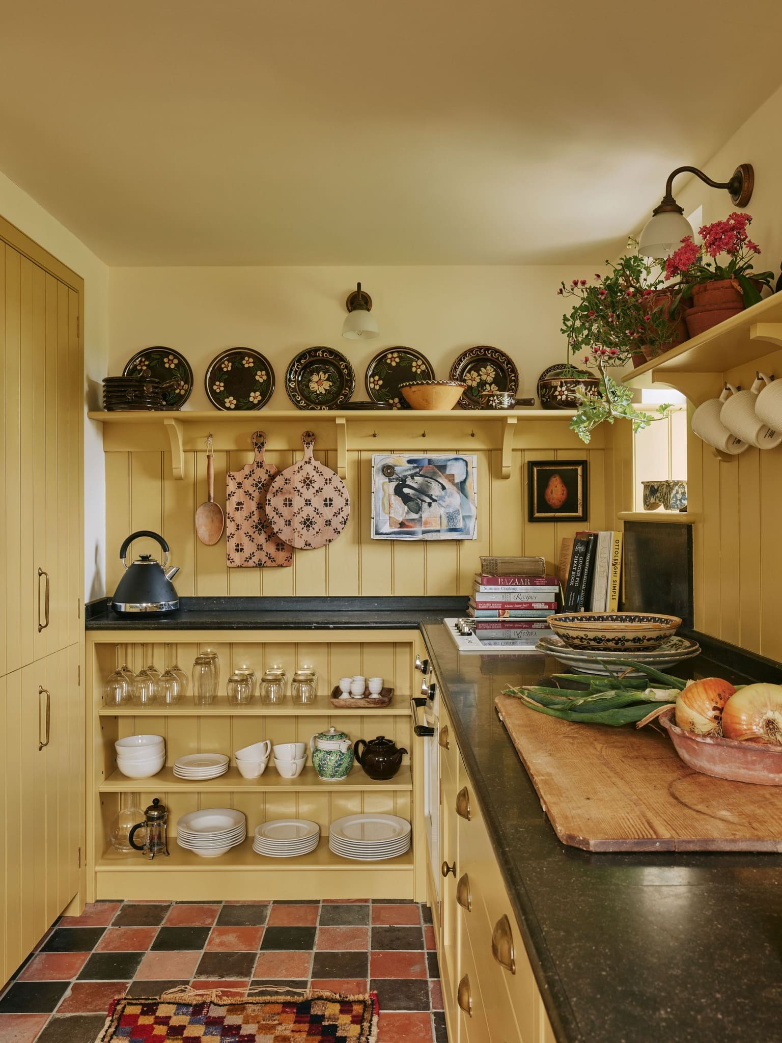 Golden Cottage Galley Kitchen Charm