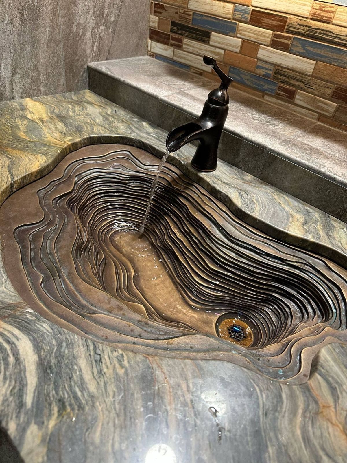 Layered Stone Canyon Sink
