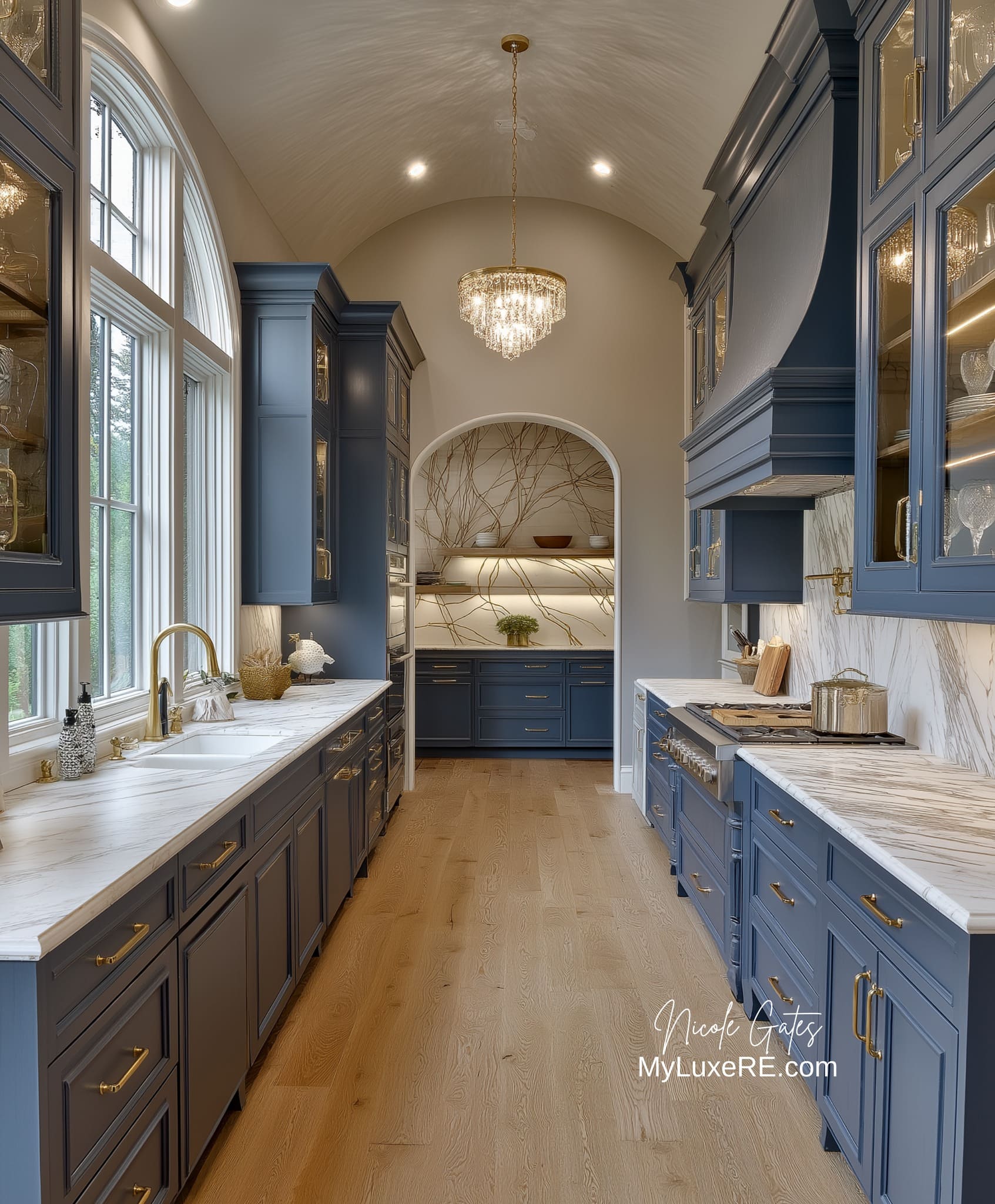 Luxe Navy Marble Galley Haven