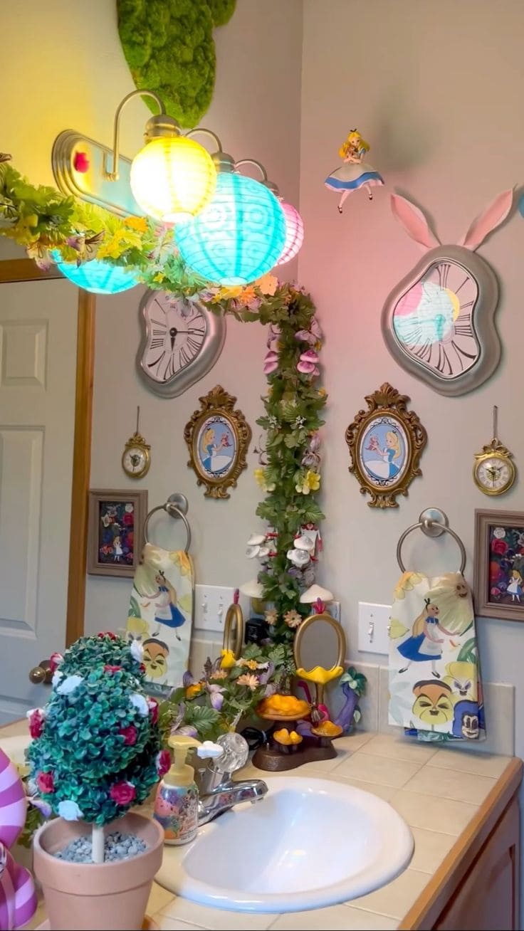 Mad Hatters Whimsical Bathroom Decor