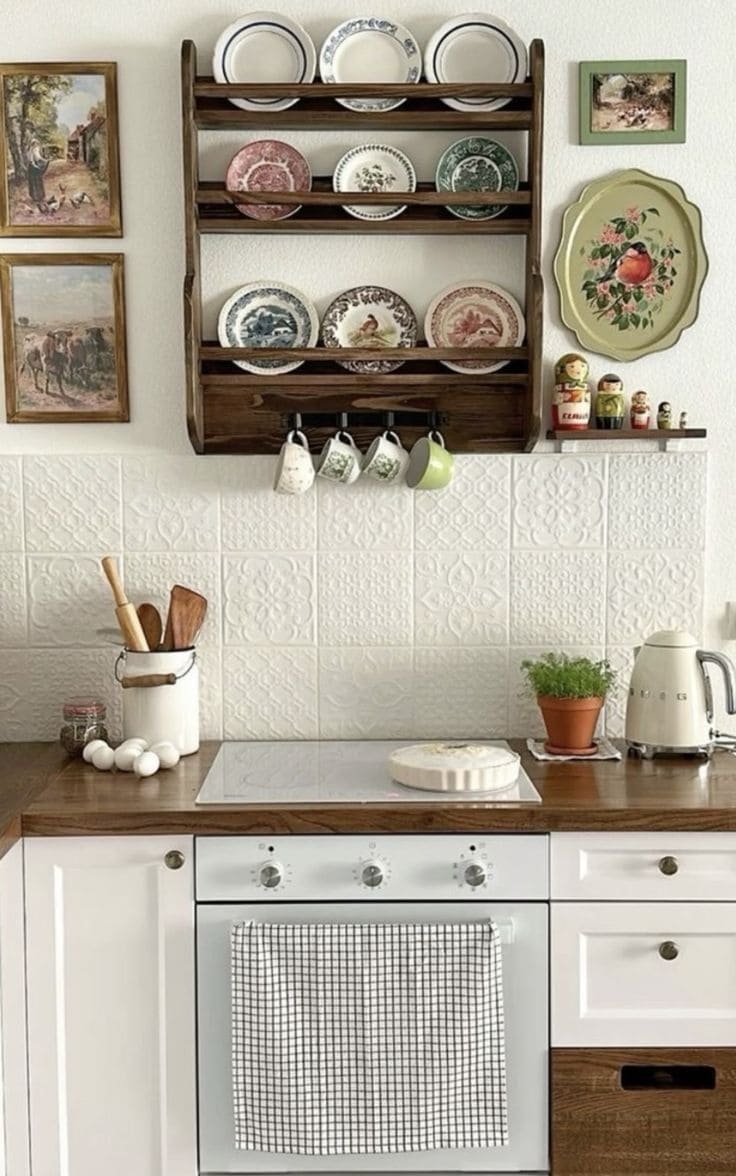 Minimalist Checkered Oven Curtain