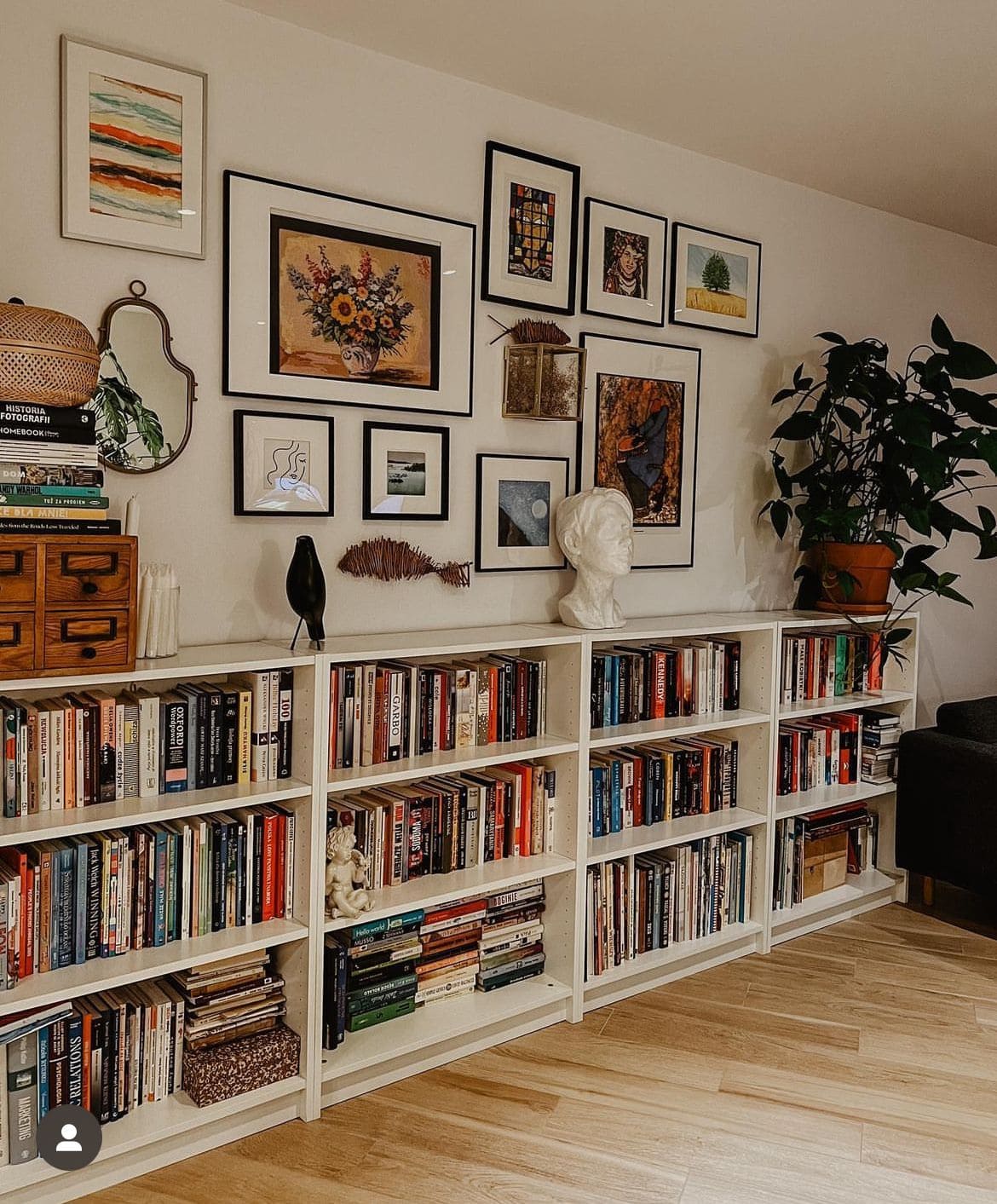 Minimalist Wall Library Setup