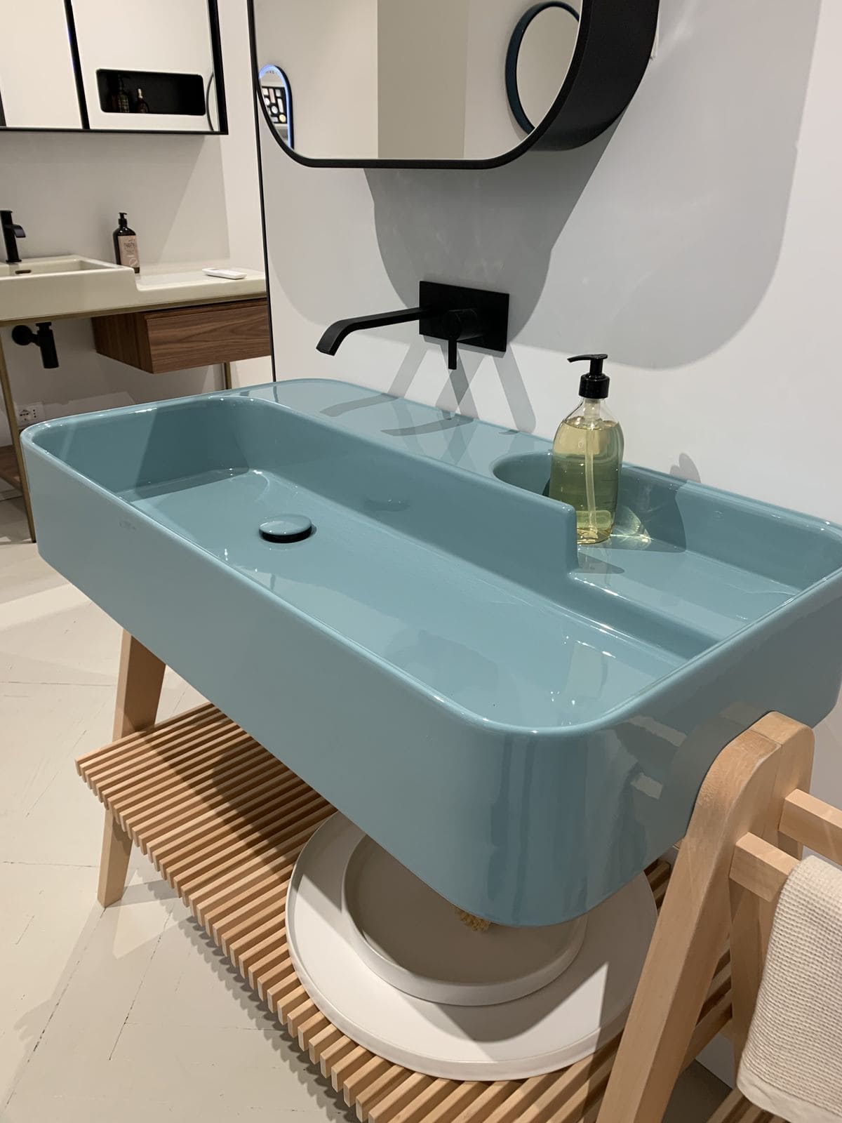 Modern Minimalist Blue Vanity Sink
