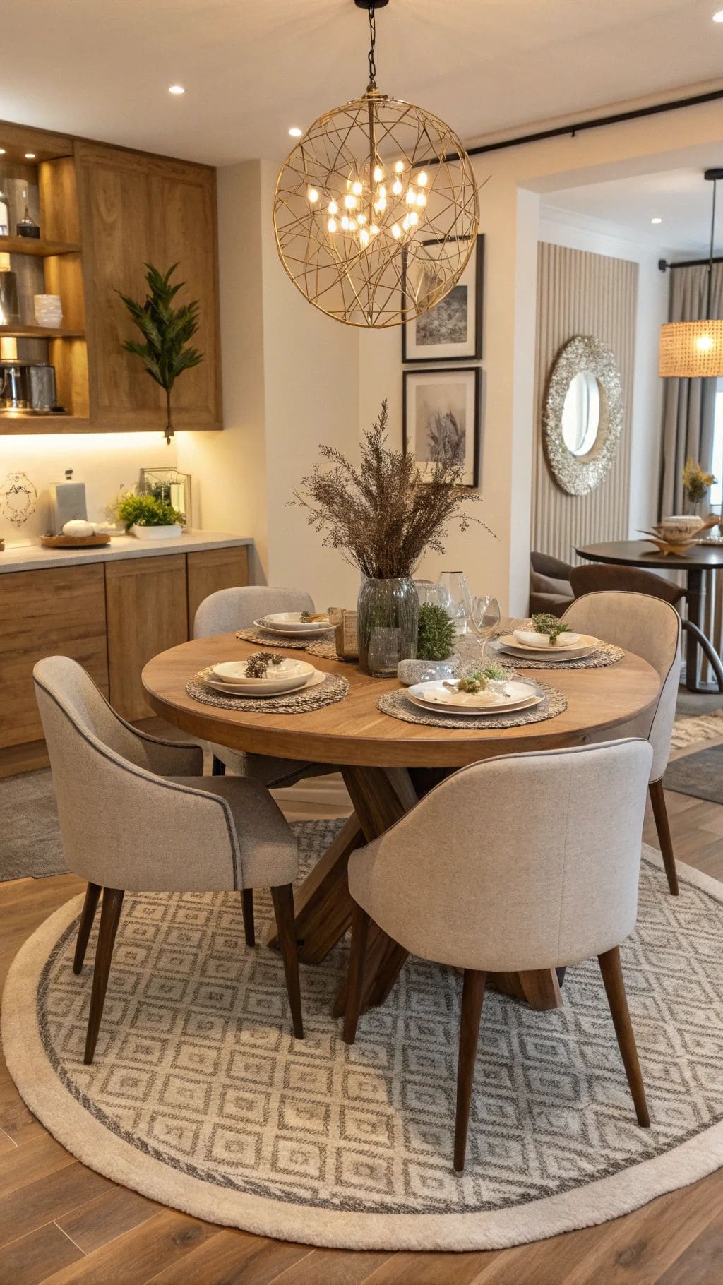 Modern Warmth Dining Sphere