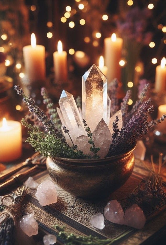Mystic Glow Crystal Bowl Display