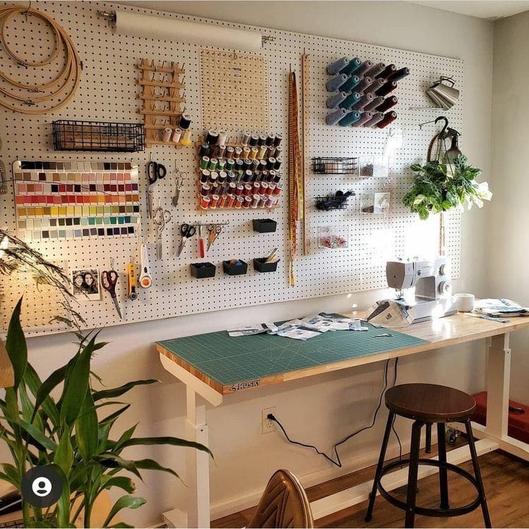 Organized Artisan Sewing Wall