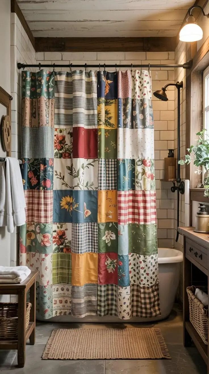 Patchwork Cottage Shower Curtain